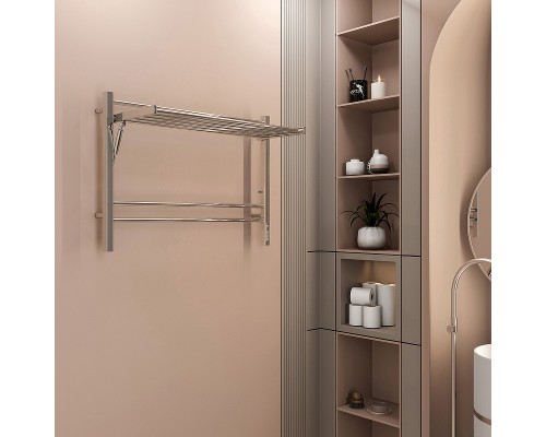 Электрический полотенцесушитель Terminus Горизонт П8 800х600 4670078543530 с полкой Хром