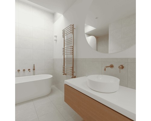 Водяной полотенцесушитель Terminus Соренто П15 500х1000 4670078530844 Хром, нижнее подключение, G 1/2" ВР, с комплектом вентилей