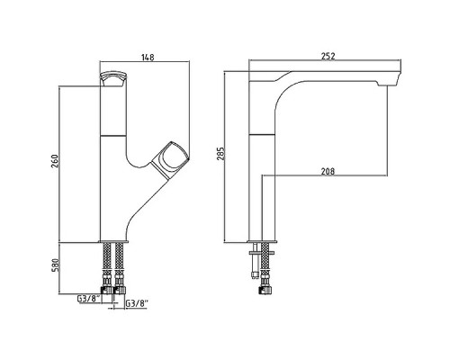 Смеситель для кухни E.C.A. Myra 104118063EX Белый