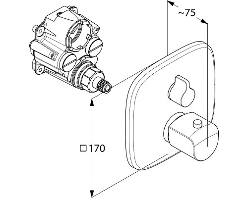 Душевая система Kludi Ameo 418310575 с термостатом Хром