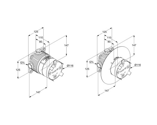 Душевая система Kludi Ameo 418310575 с термостатом Хром