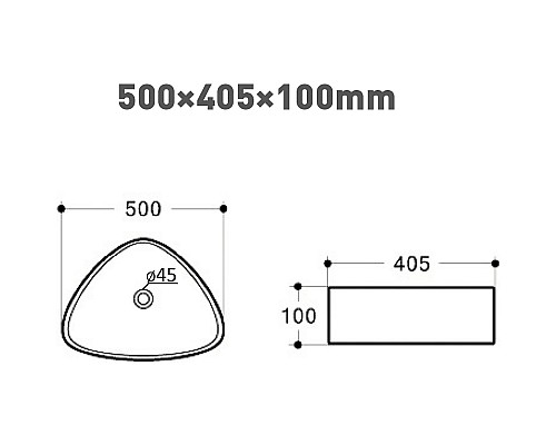 Раковина-чаша Orange 50 B07-500W Белая глянцевая
