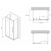 Душевой уголок Abber Schwarzer Diamant 120x100 профиль Черный стекло матовое