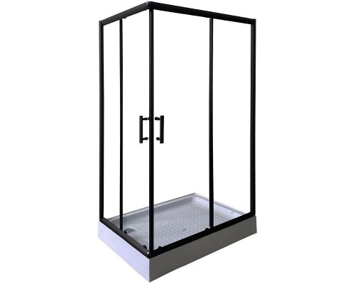 Душевой уголок Parly 120х80 ZQ121B профиль Черный стекло прозрачное