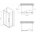 Душевой уголок Abber Schwarzer Diamant 150x50 профиль Хром стекло матовое