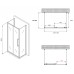 Душевой уголок Abber Schwarzer Diamant 130x60 профиль Хром стекло матовое