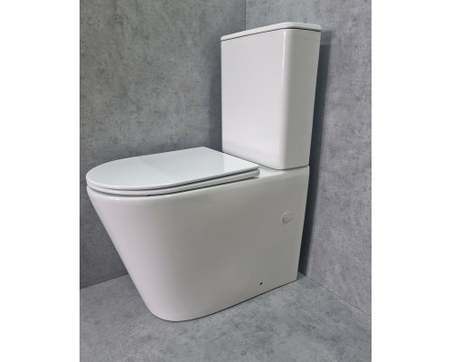 Унитаз компакт CeramaLux TR2178 Белый глянцевый с бачком и сиденьем Микролифт