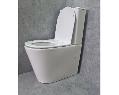 Унитаз компакт CeramaLux TR2178 Белый глянцевый с бачком и сиденьем Микролифт