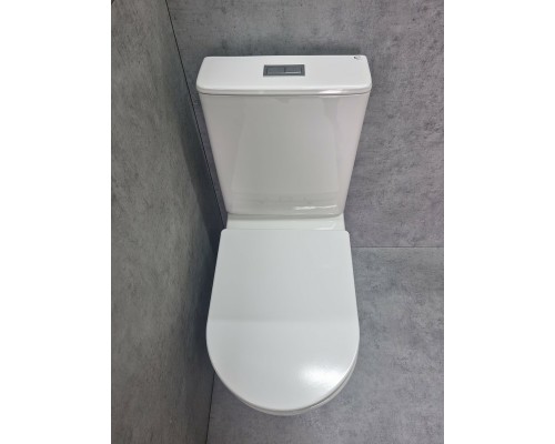 Унитаз компакт CeramaLux TR2178 Белый глянцевый с бачком и сиденьем Микролифт