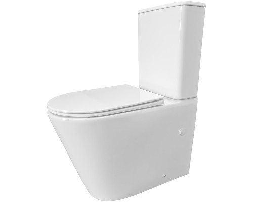 Унитаз компакт CeramaLux TR2178 Белый глянцевый с бачком и сиденьем Микролифт