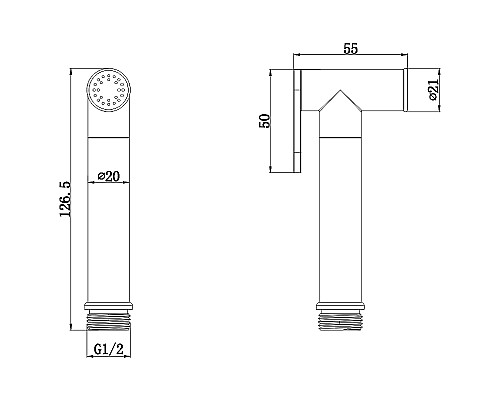 Гигиенический душ Whitecross Y gold BIDETTA-GL Золото