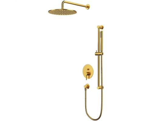 Душевая система Whitecross Y brushed gold YSET05GLB Брашированное золото