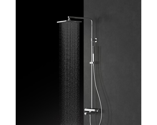 Душевая система Teska Mira DK3602C с термостатом Хром Черное стекло