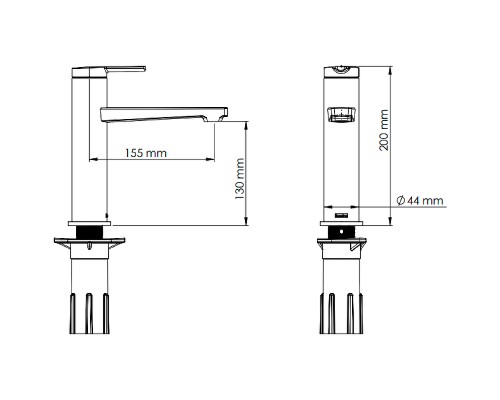 Смеситель для раковины Teska Liva Leo S E5417 Золото