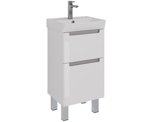 Тумба под раковину Lemark Buno 45 подвесная Белый глянец