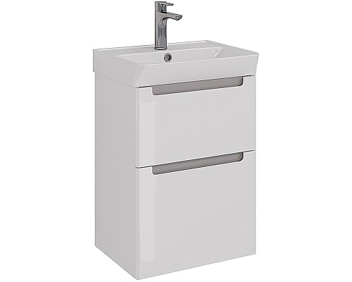 Тумба под раковину Lemark Buno 50 LM04B50T подвесная Белый глянец