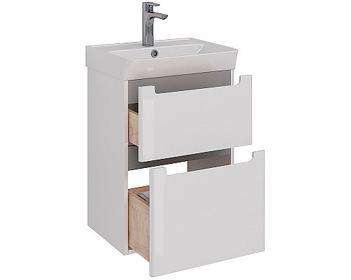 Тумба под раковину Lemark Buno 50 LM04B50T подвесная Белый глянец
