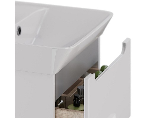 Тумба под раковину Lemark Buno 50 LM04B50T подвесная Белый глянец