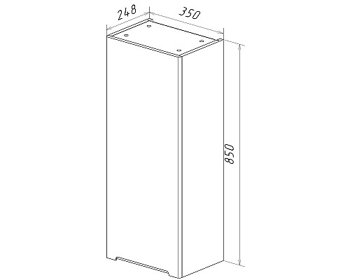 Подвесной шкаф Lemark Buno 35 LM04B35PL Белый глянец