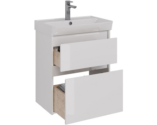 Тумба под раковину Lemark Combi 60 LM03C60T подвесная Белый глянец