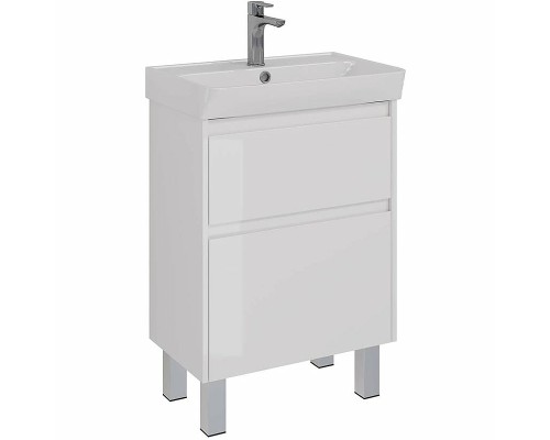Тумба под раковину Lemark Combi 60 LM03C60T подвесная Белый глянец
