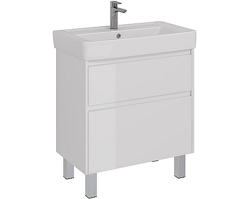 Тумба под раковину Lemark Combi 80 LM03C80T подвесная Белый глянец Тумба под раковину Lemark Combi 80 LM03C80T подвесная Белый глянец