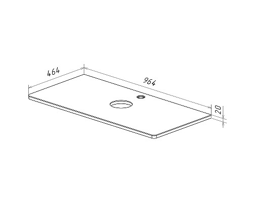 Столешница под раковину Lemark Miano 100 LM06M100S Белый глянец