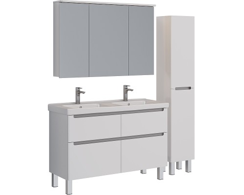 Зеркальный шкаф Lemark Zenon 120 с подсветкой Белый глянец