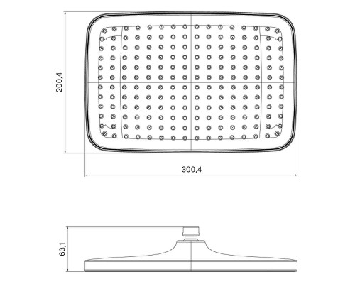 Верхний душ Iddis Esper ESP25BSi64 Черный матовый
