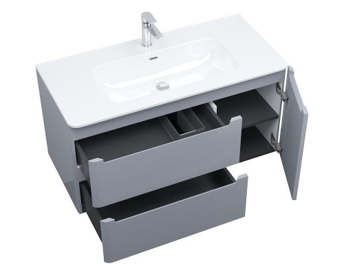 Тумба с раковиной Iddis Edifice 100 EDI10L0i95K подвесная Светло-серая