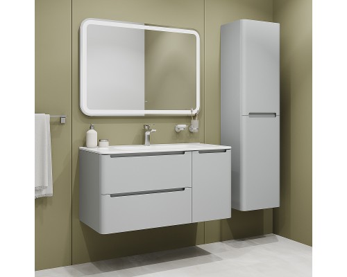 Тумба с раковиной Iddis Edifice 100 EDI10L0i95K подвесная Светло-серая