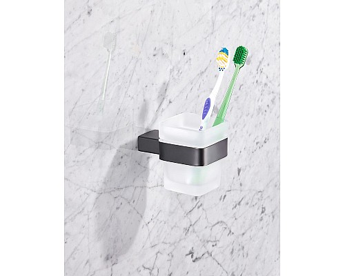 Стакан для зубных щеток Milacio Ultra MCU.951.MB Черный матовый