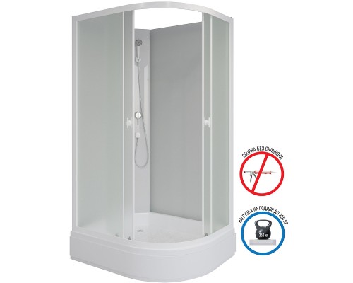 Душевая кабина Niagara Promo 110x80 L P110/80/26L/MT/BK без гидромассажа