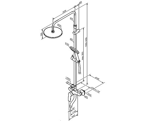 Душевая система Damixa Jupiter 977740000 Хром