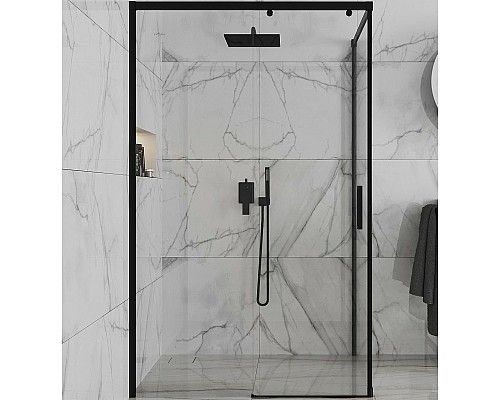 Душевой уголок Paini Dax 120x80 84YO12080 профиль Черный матовый стекло прозрачное