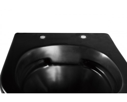 Комплект унитаза с инсталляцией Abber Bequem AC1100MB-AC0105-AC0120MB с сиденьем Микролифт и Черной матовой клавишей смыва
