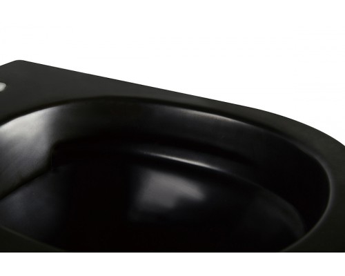 Комплект унитаза с инсталляцией Abber Bequem AC1100MB-AC0105-AC0120MB с сиденьем Микролифт и Черной матовой клавишей смыва