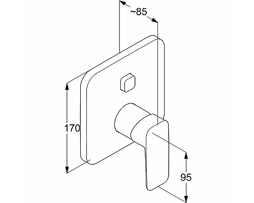 Смеситель для душа Kludi Pure Style 406593975 Черный матовый