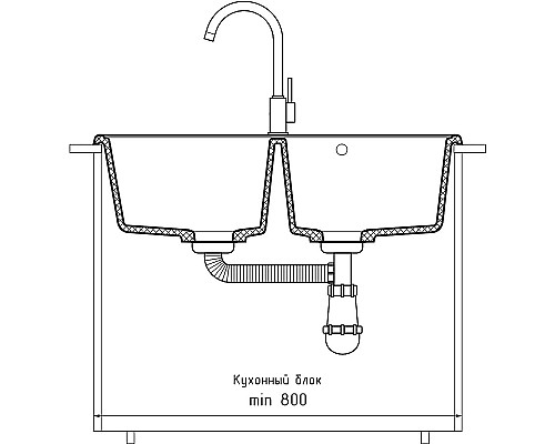 Кухонная мойка GranFest Quarz GF-Z15 Песочная
