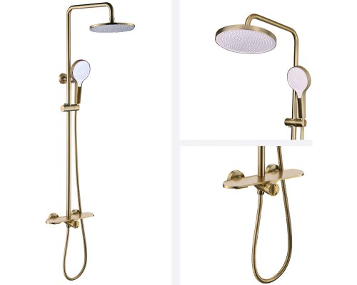 Душевая система Bronze de Luxe Icon 80112CG Золото матовое