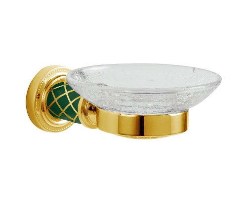 Мыльница Boheme Murano 10903-GR-G Золото Бирюзовая