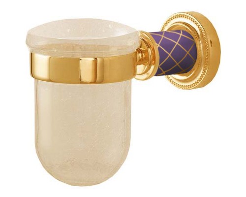 Стакан для зубных щеток Boheme Murano 10904-V-G Золото Фиолетовый