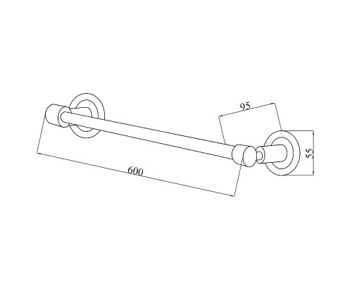 Полотенцедержатель Boheme Murano 10902-B-CR Хром Черный