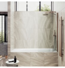 Шторка на ванну Maybah Glass 300x1400 в широком профиле Бронза стекло сатиновое