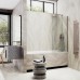 Шторка на ванну Maybah Glass 300x1400 в широком профиле Бронза стекло сатиновое