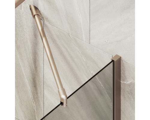 Шторка на ванну Maybah Glass MGV-66-2ш 400x1400 в широком профиле Бронза стекло бронзовое