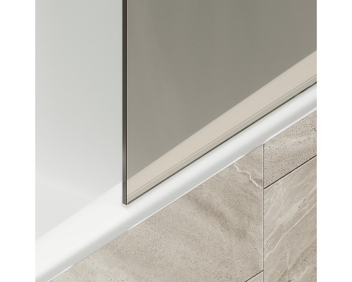 Шторка на ванну Maybah Glass MGV-66-2ш 400x1400 в широком профиле Бронза стекло бронзовое