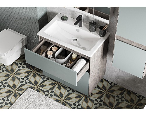 Тумба под раковину Aquaton Форест 75 1A278301FR9C0 Дуб рошелье Сумеречный голубой