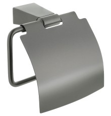 Держатель туалетной бумаги Fixsen Trend Graphite с крышкой Черный графит