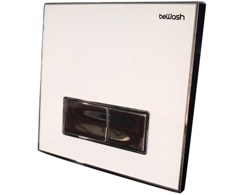 Инсталляция beWash BW74 K500RZVP0500BYC00000 для унитаза с клавишей смыва Белое стекло Хром